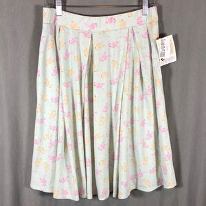 Lularoe NWT Madison Pleated Skirt w/Pockets - Flamingos - Sz L